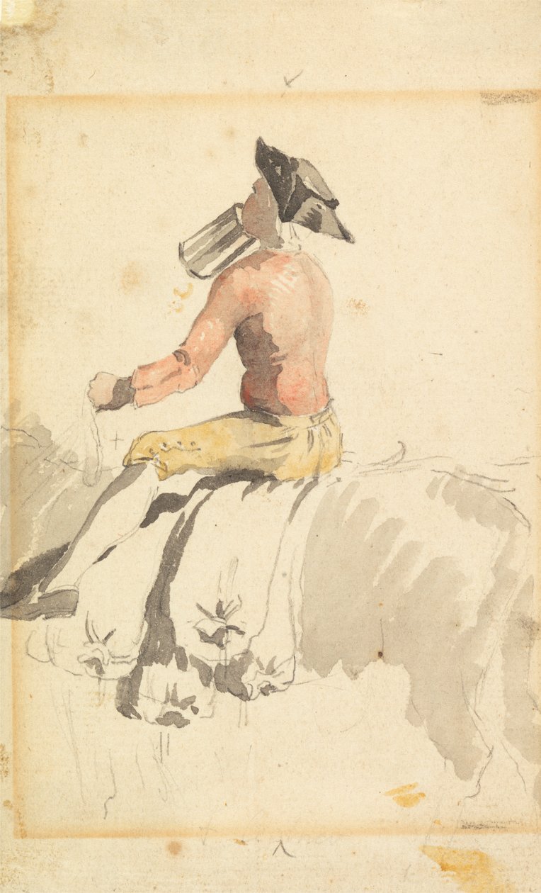 Un groom a cavallo, che beve da Samuel Scott