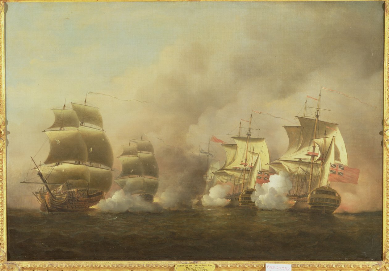 Azione al largo del Capo di Buona Speranza, 9 marzo da Samuel Scott
