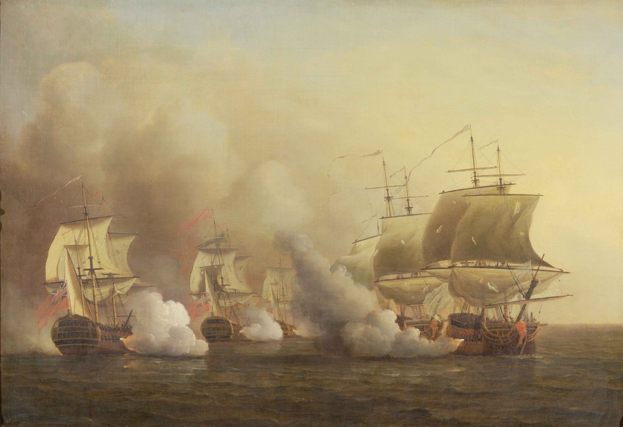 Azione al largo del Capo di Buona Speranza, 9 marzo 1757 da Samuel Scott