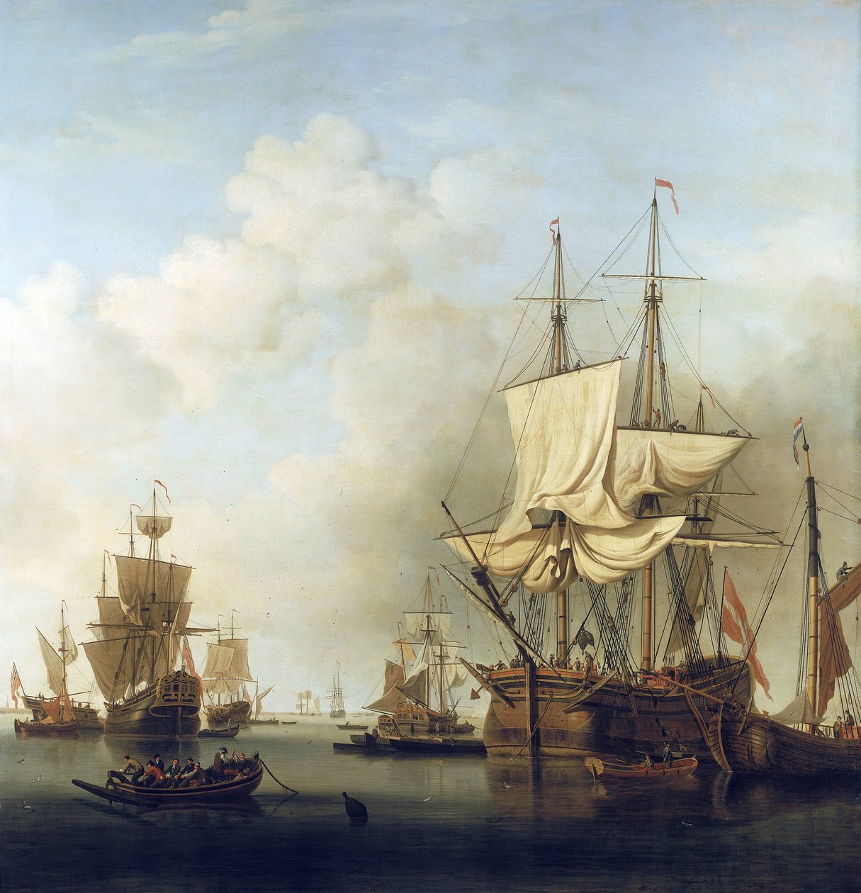 Nave da trasporto di legname danese, alla foce del Tamigi, a Gravesend da Samuel Scott