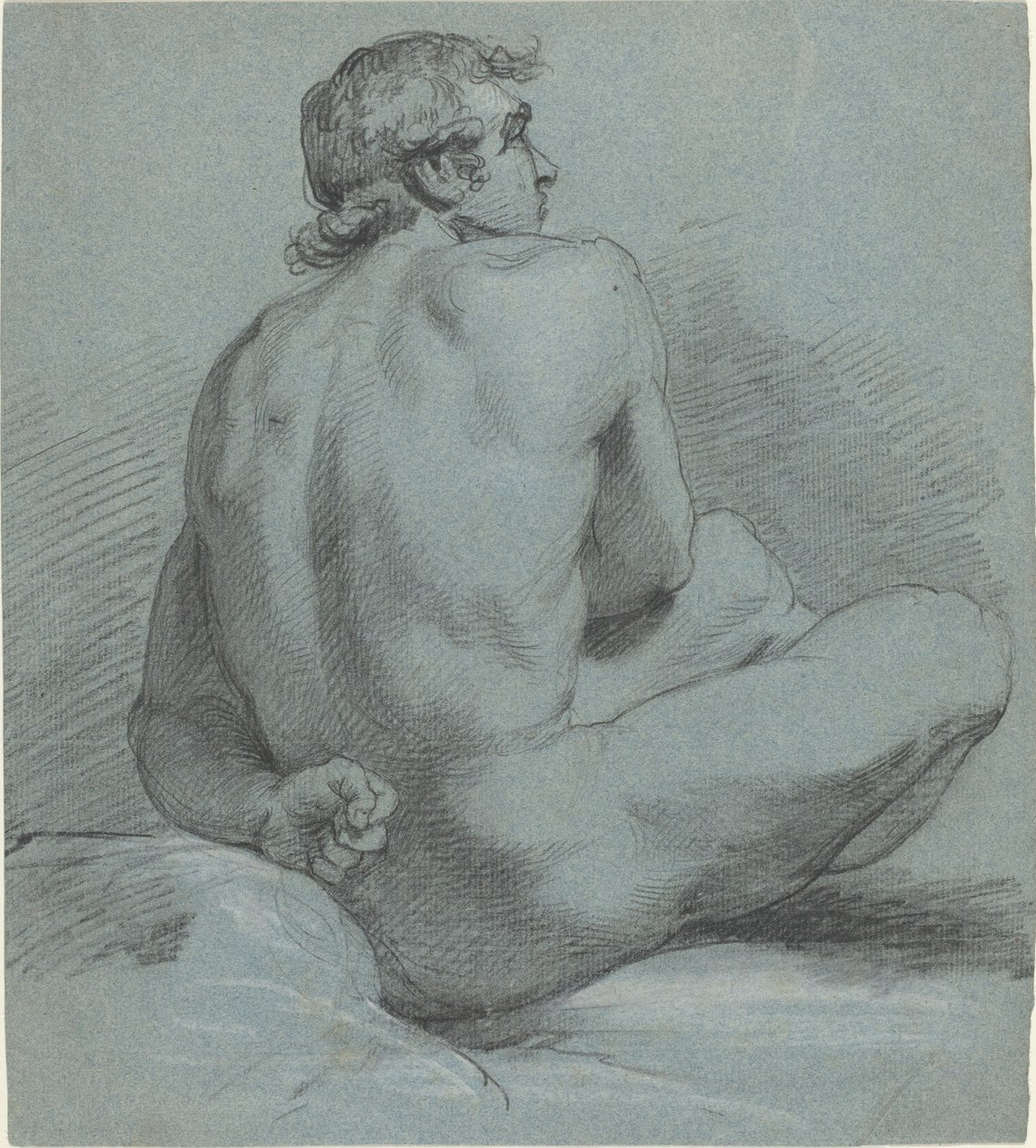 Nudo maschile seduto da Samuel Woodforde