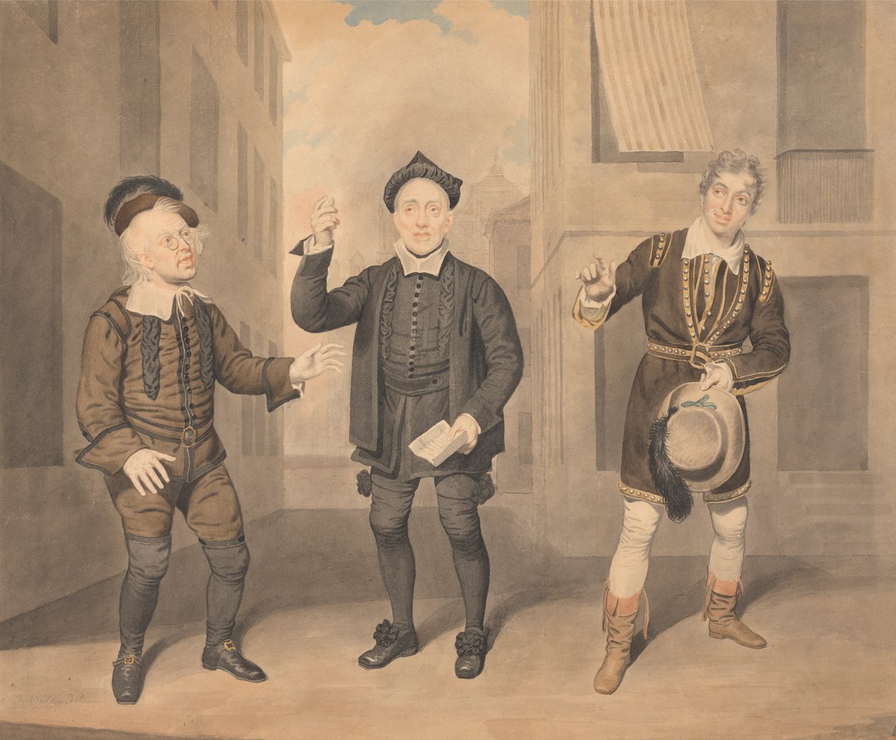 Una Scena da una Commedia - Tre Attori da Samuel de Wilde