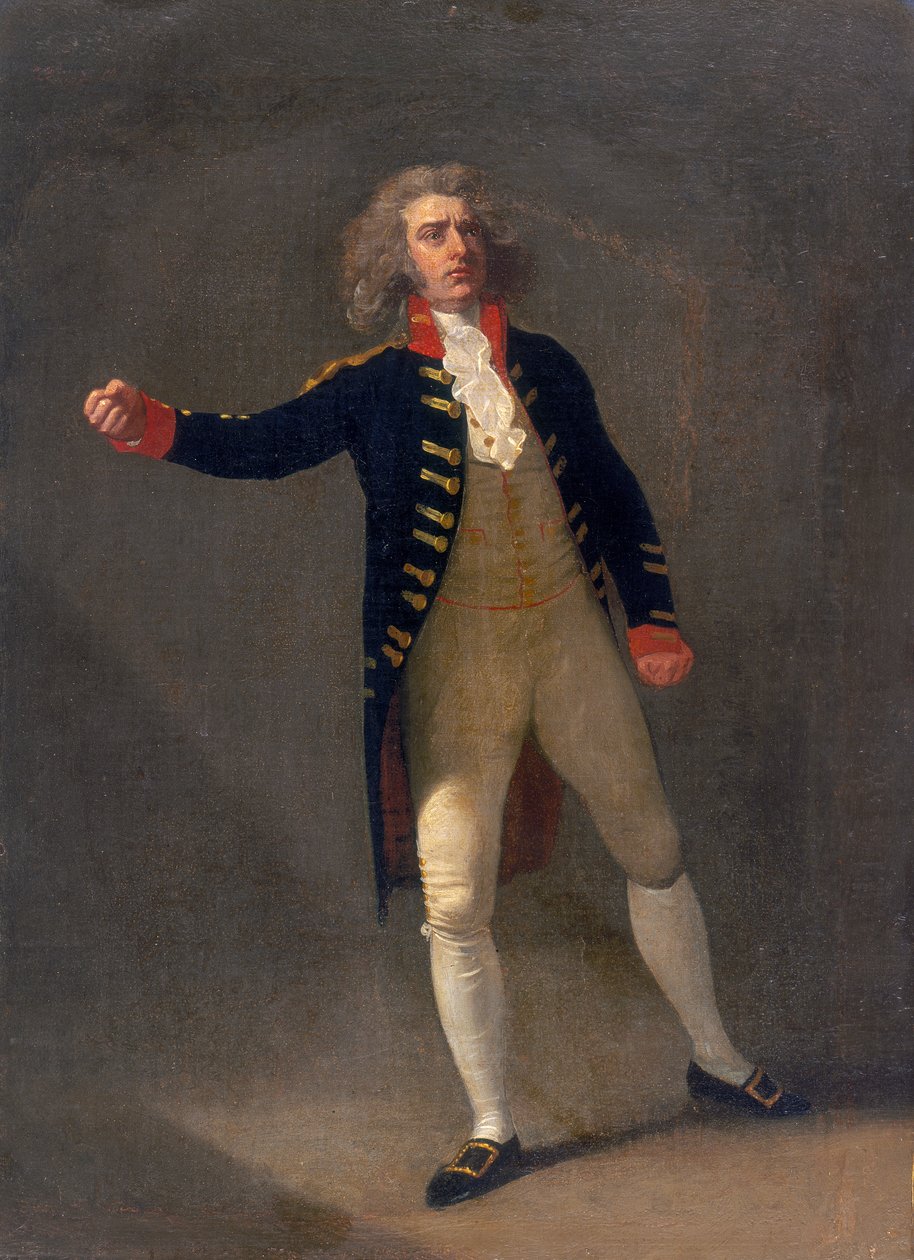 Joseph George Holman come Chamont in The Orphan di Thomas Otway, c1785 da Samuel de Wilde