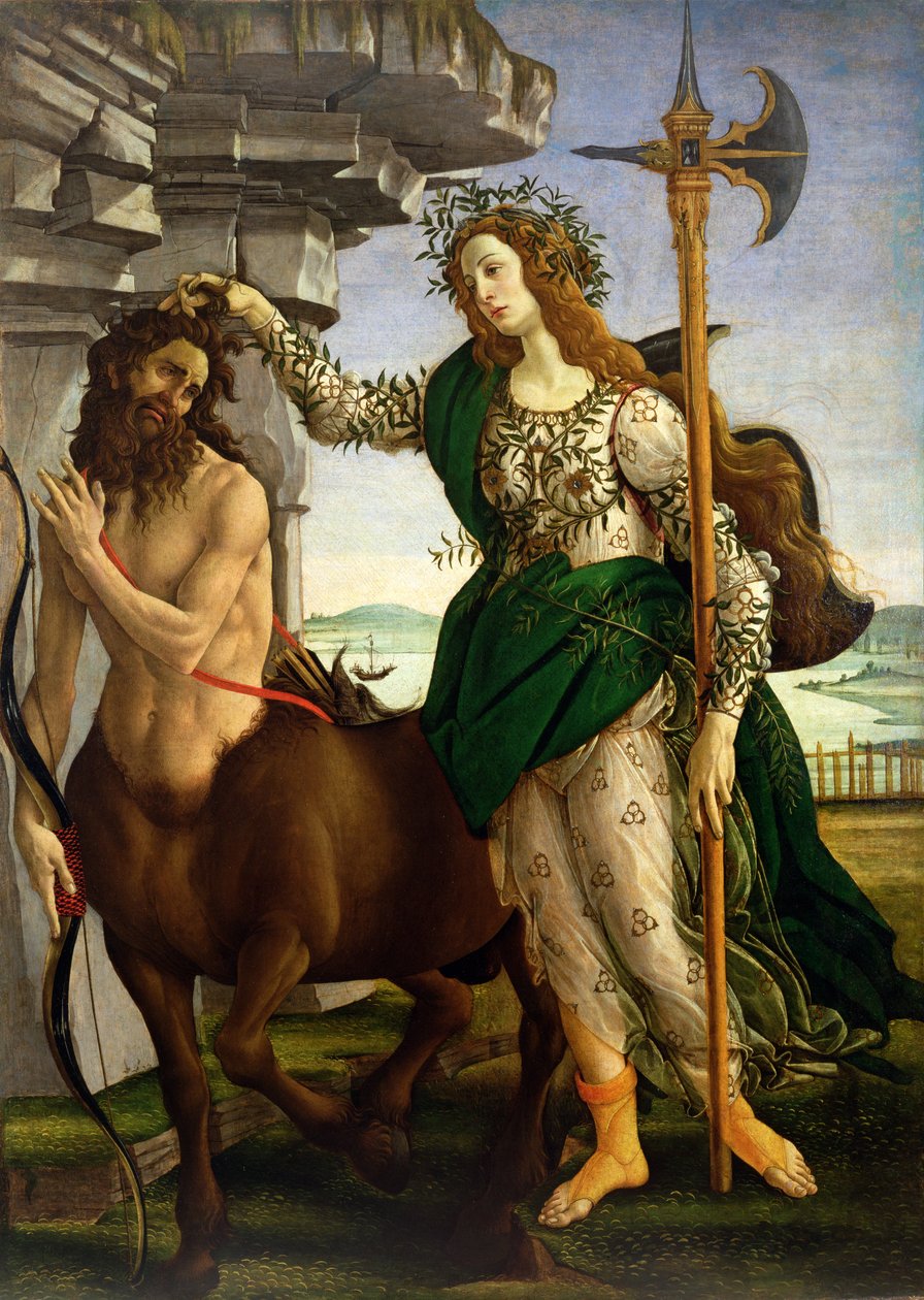 Atena e il centauro, c.1480 da Sandro Botticelli
