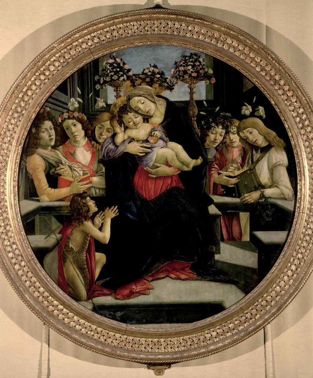 Madonna col Bambino con angeli e San Giovanni Battista da Sandro Botticelli
