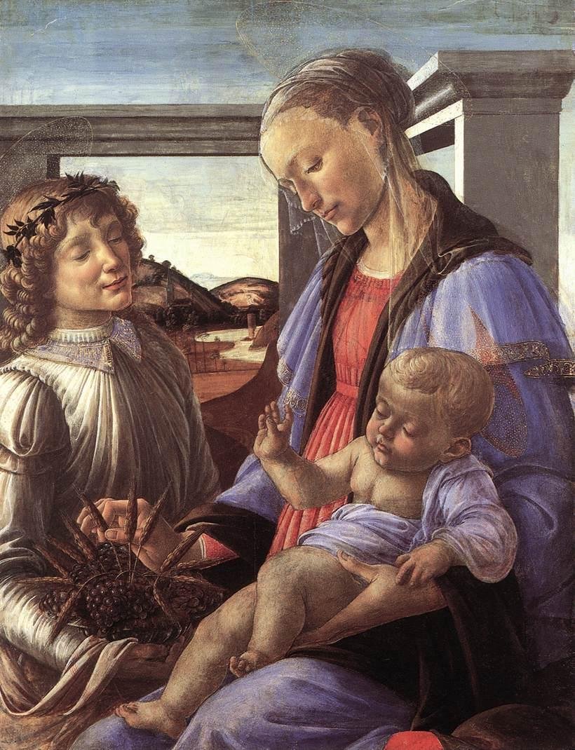 Madonna con bambino e un angelo da Sandro Botticelli
