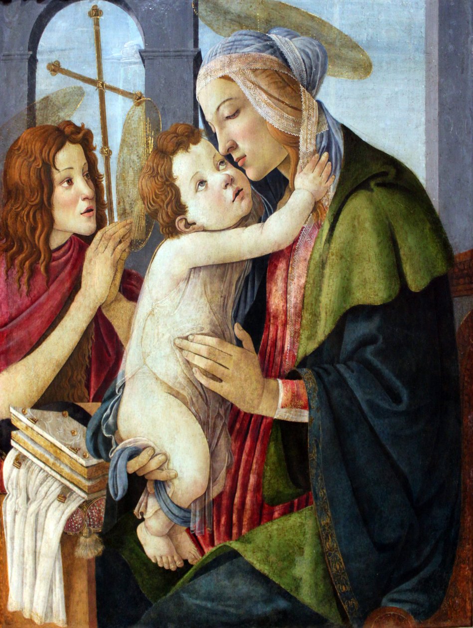 Madonna col Bambino e il Bambino San Giovanni da Sandro Botticelli