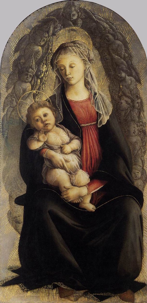 Madonna in gloria con serafini da Sandro Botticelli