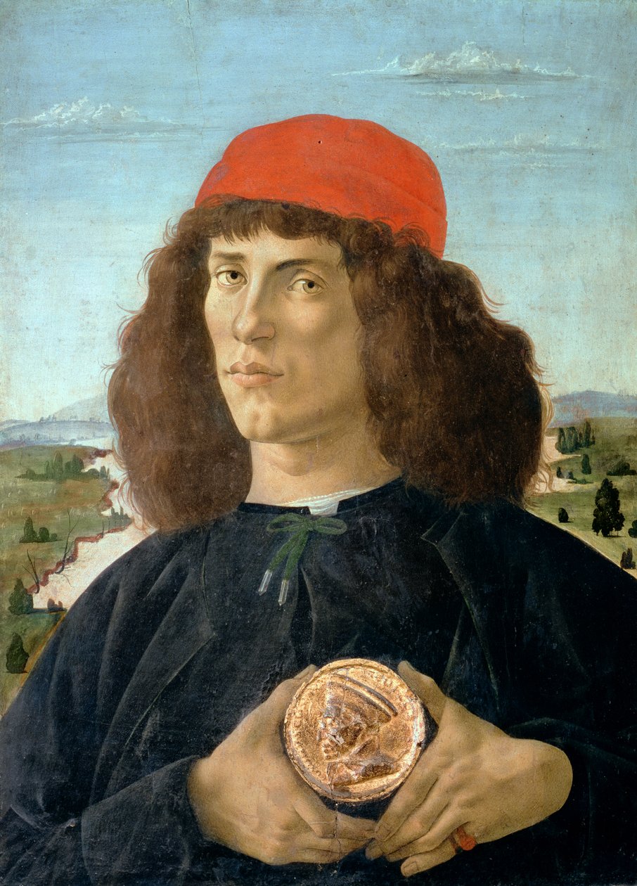 Ritratto di un giovane che tiene un medaglione di Cosimo I de
