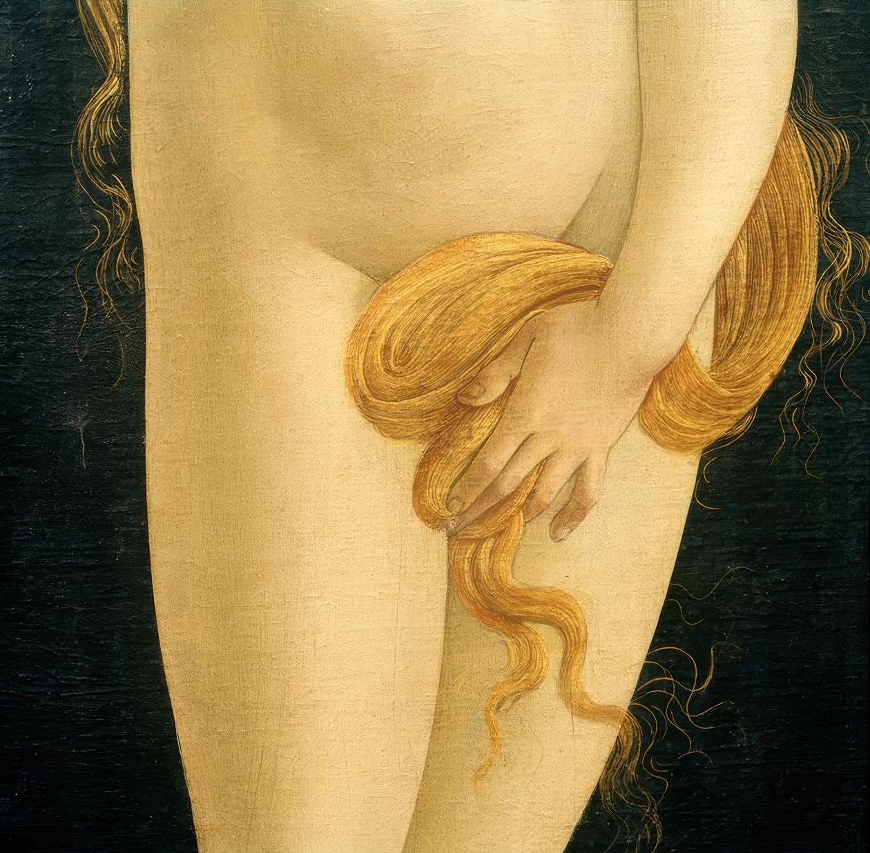 Venere (mano e capelli) da Sandro Botticelli