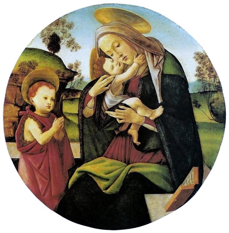 Madonna col Bambino e il Bambino San Giovanni da Sandro Botticelli