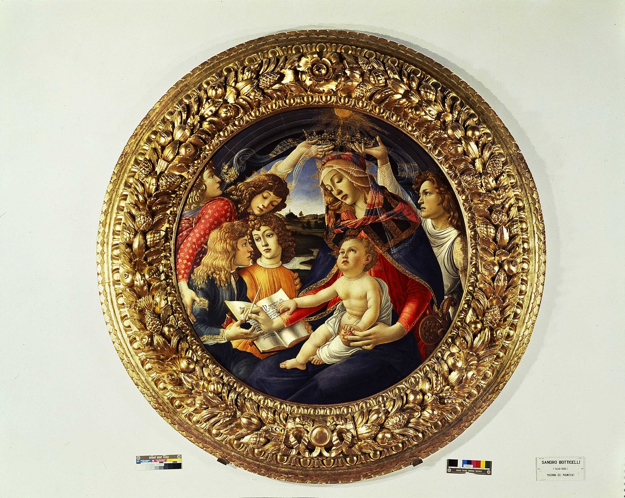 Madonna del Magnificat e cinque angeli (tondo) da Sandro Botticelli