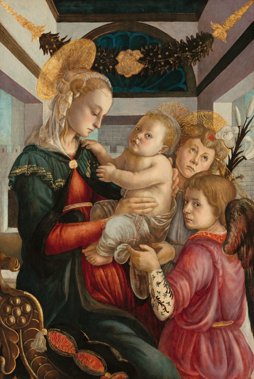 Madonna e Bambino con angeli da Sandro (attr. to) Botticelli