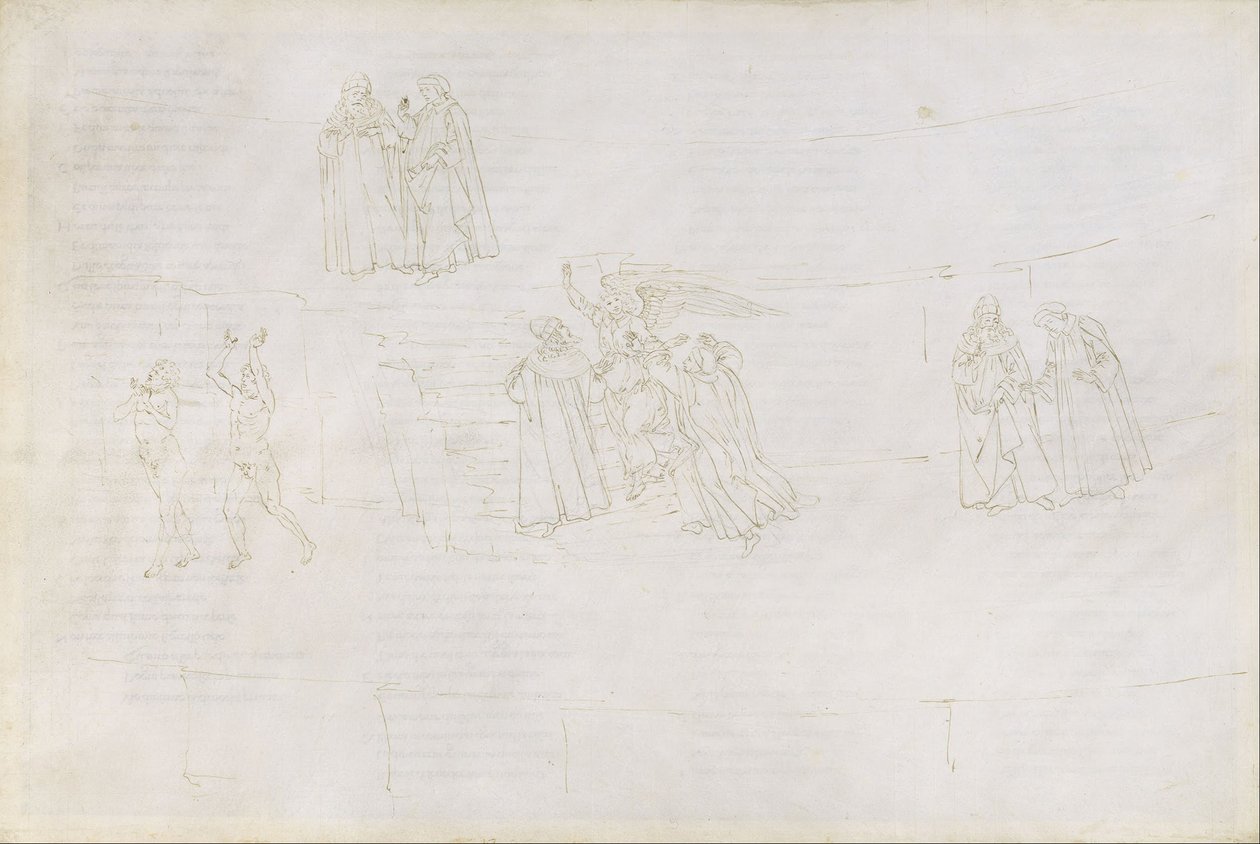 Disegni per la “Divina Commedia” di Dante (Purgatorio, canto XVII) da Sandro Botticelli