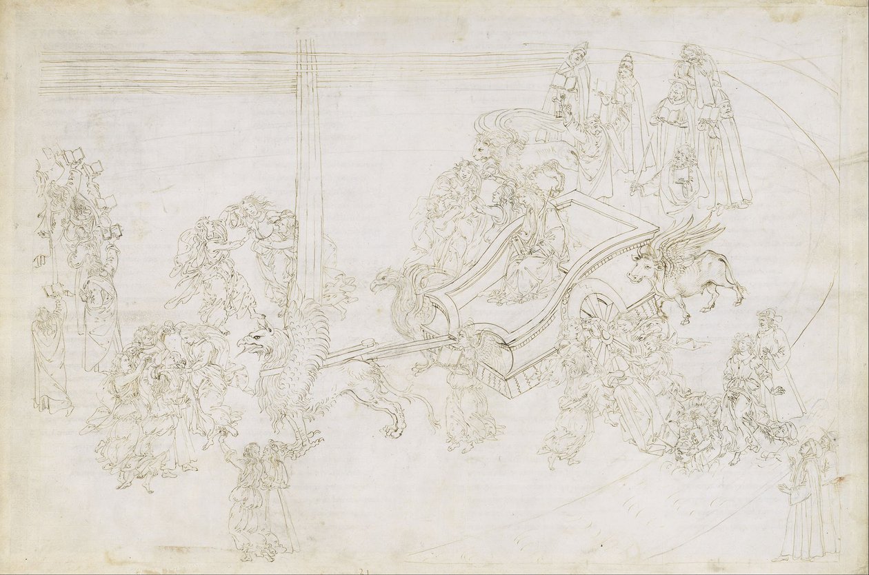 Disegni per la “Divina Commedia” di Dante (Purgatorio, canto 31) da Sandro Botticelli
