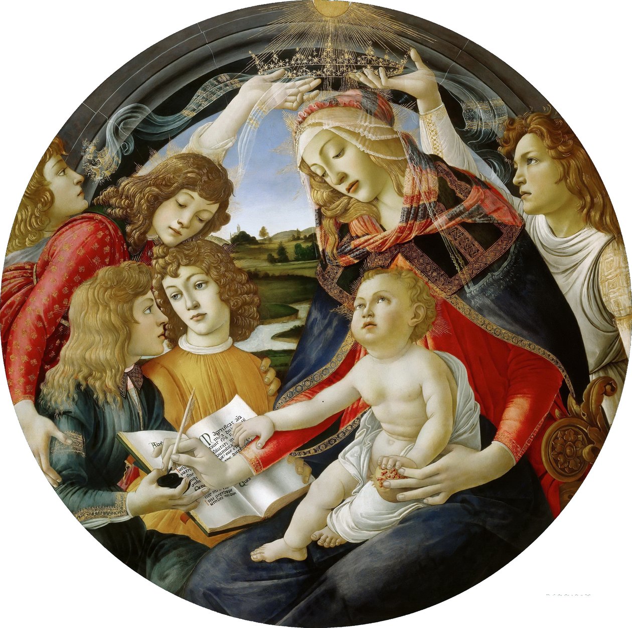Italian: Madonna del Magnificat Madonna of the Magnificat da Sandro Botticelli