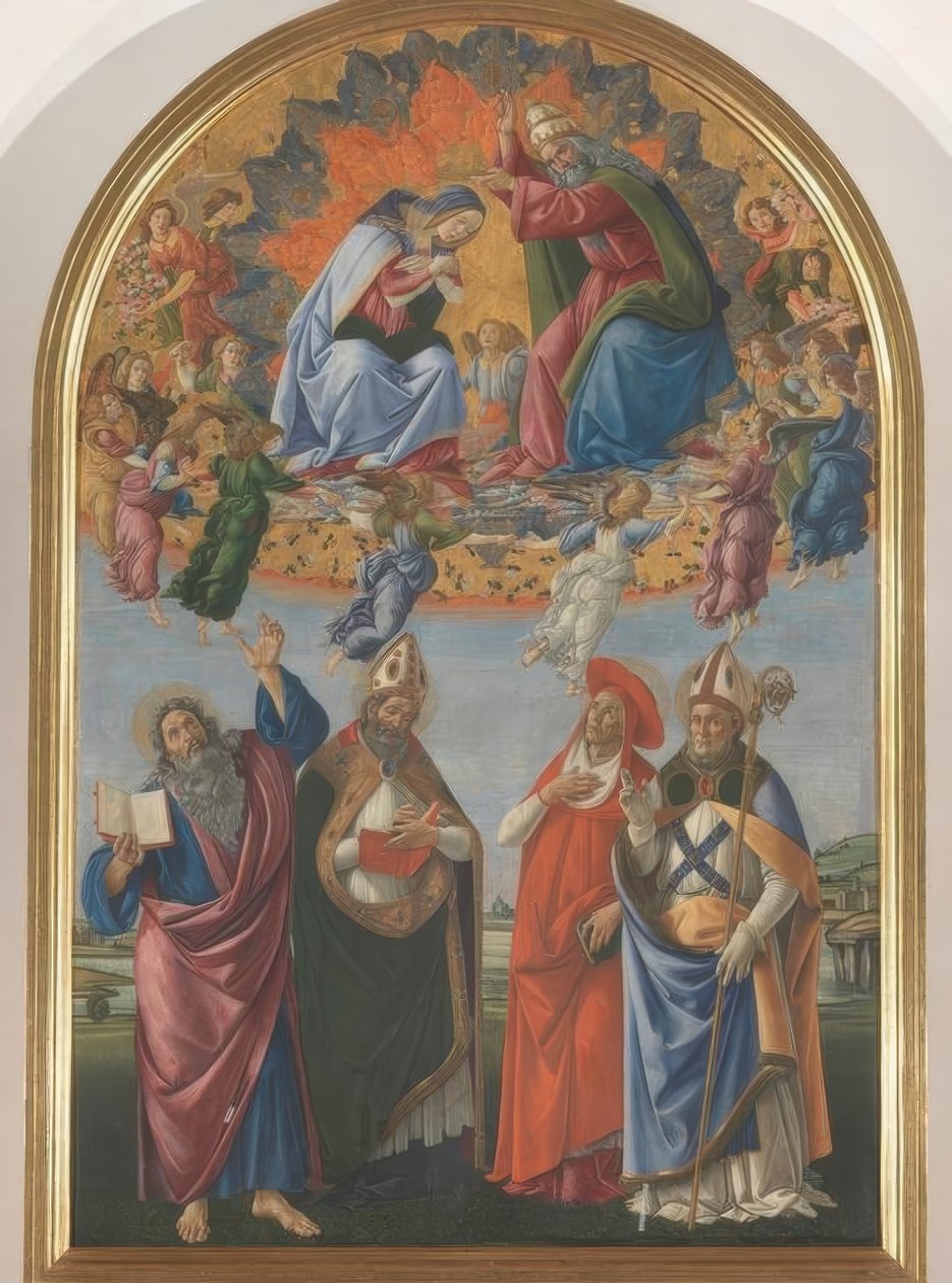 Incoronazione di Maria con quattro santi da Sandro Botticelli