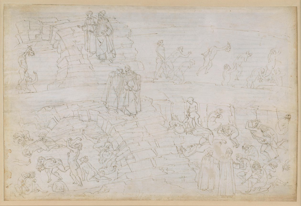 La Divina Commedia, Inferno XXIX. Virgilio e Dante nell