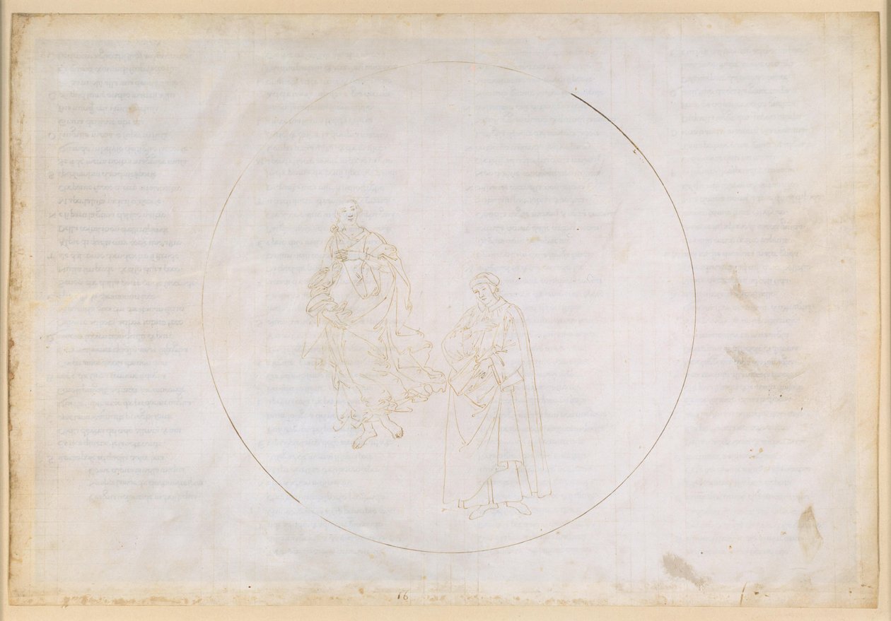 La Divina Commedia, Paradiso XVI. Quinta sfera planetaria (Cielo di Marte): Cacciaguida lamenta il declino morale di Firenze da Sandro Botticelli