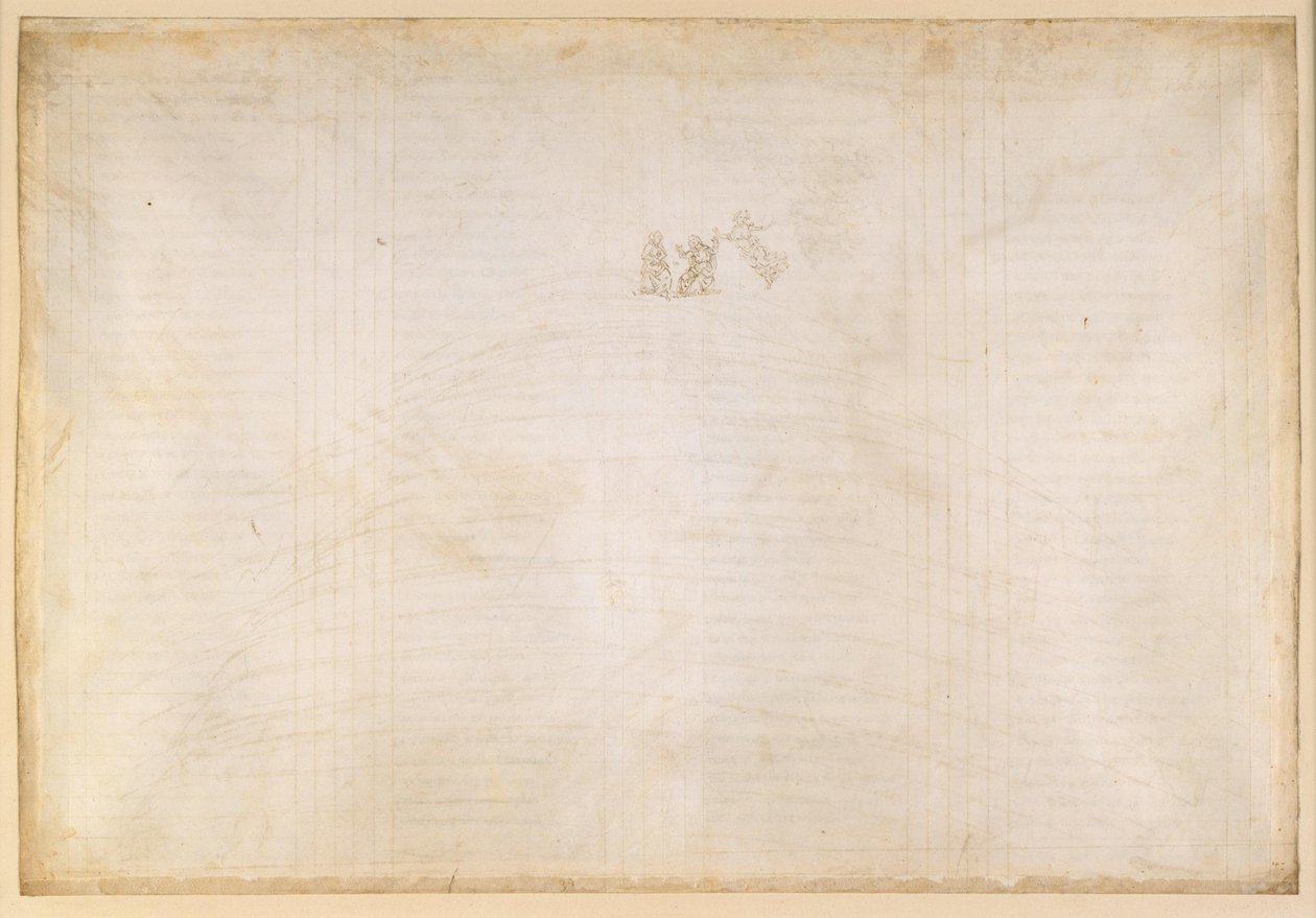 La Divina Commedia, Paradiso XXXII. L’Empireo: Bernardo di Chiaravalle illustra la struttura della Rosa Celeste; la visione mariana di Dante da Sandro Botticelli