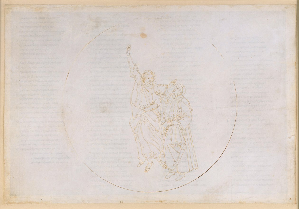 La Divina Commedia, Paradiso X. Ascesa alla quarta sfera planetaria (Cielo del Sole): la luce di Tommaso d’Aquino presenta a Dante il Cielo dei Saggi da Sandro Botticelli