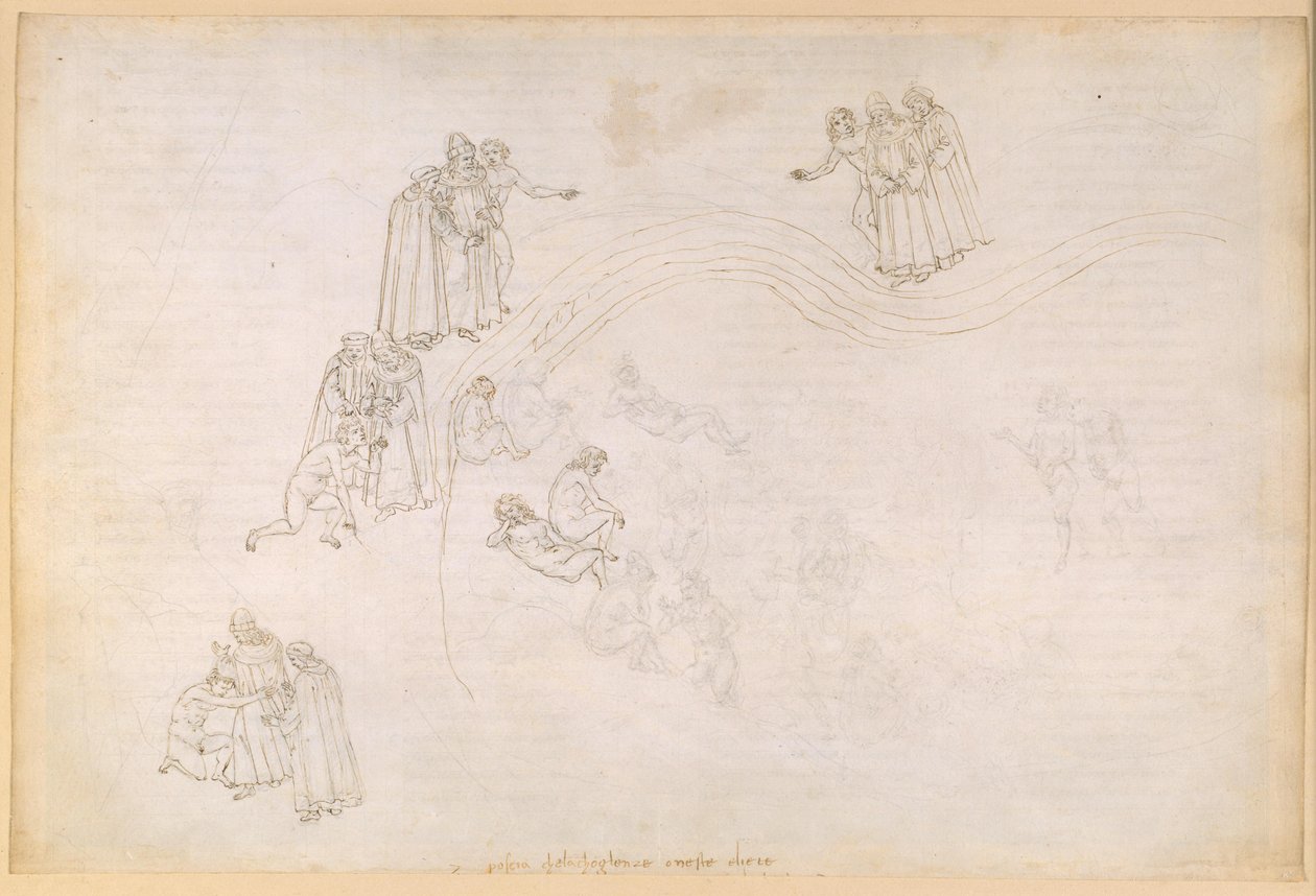La Divina Commedia, Purgatorio VII. Antipurgatorio, zona centrale: la Valle dei Principi indolenti da Sandro Botticelli