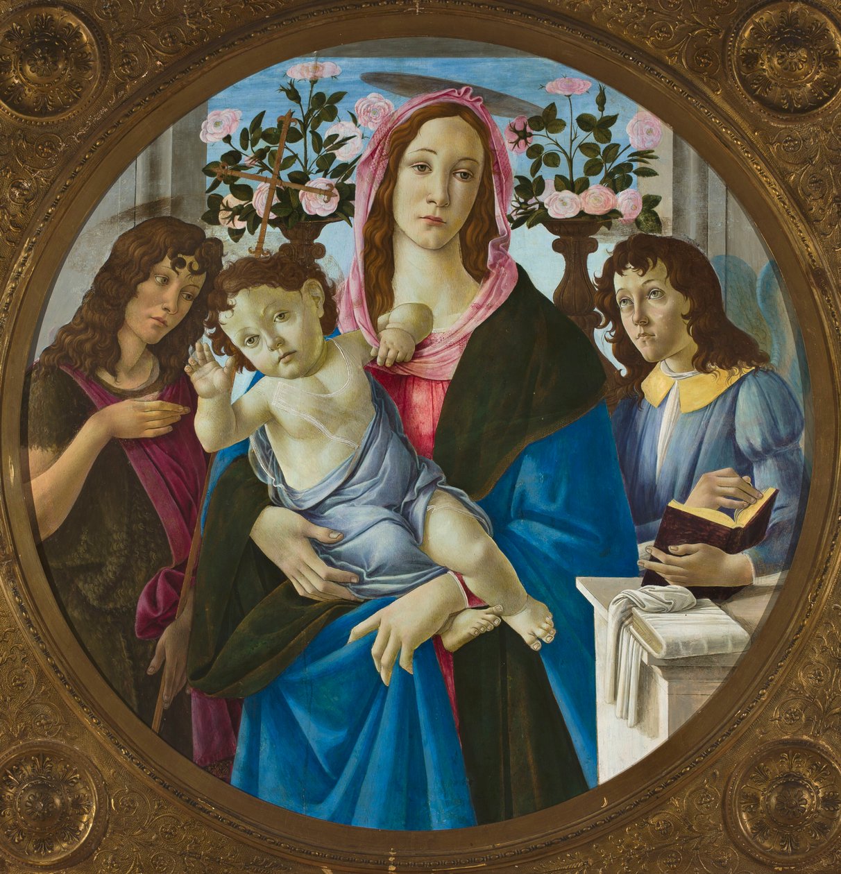 Madonna con il Bambino, San Giovanni Battista e un angelo da Sandro Botticelli