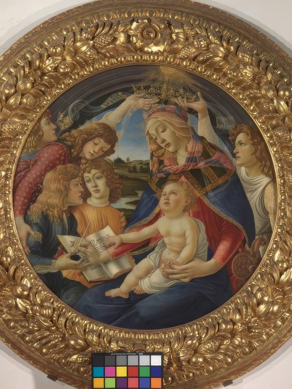 Maria con bambino e cinque angeli da Sandro Botticelli