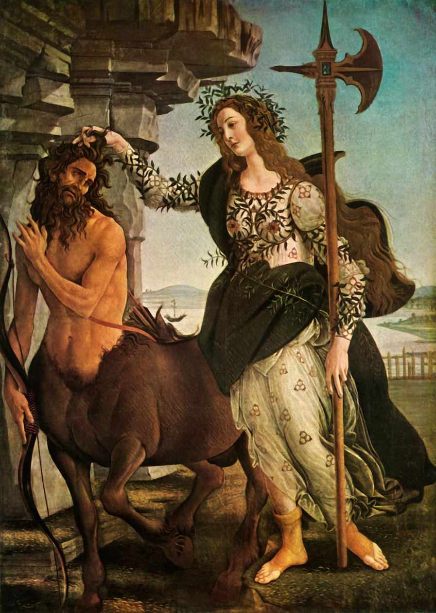 Pallade e il centauro, c1480-1485 da Sandro Botticelli