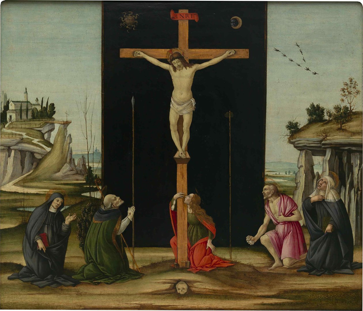 La crocifissione con santi, c. 1490 da Sandro Botticelli