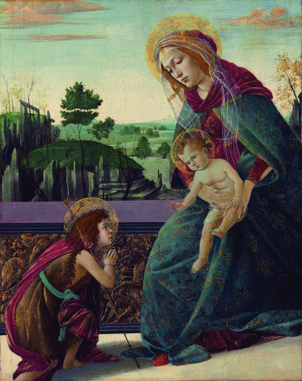 La Madonna col Bambino e il giovane San Giovanni Battista da Sandro Botticelli