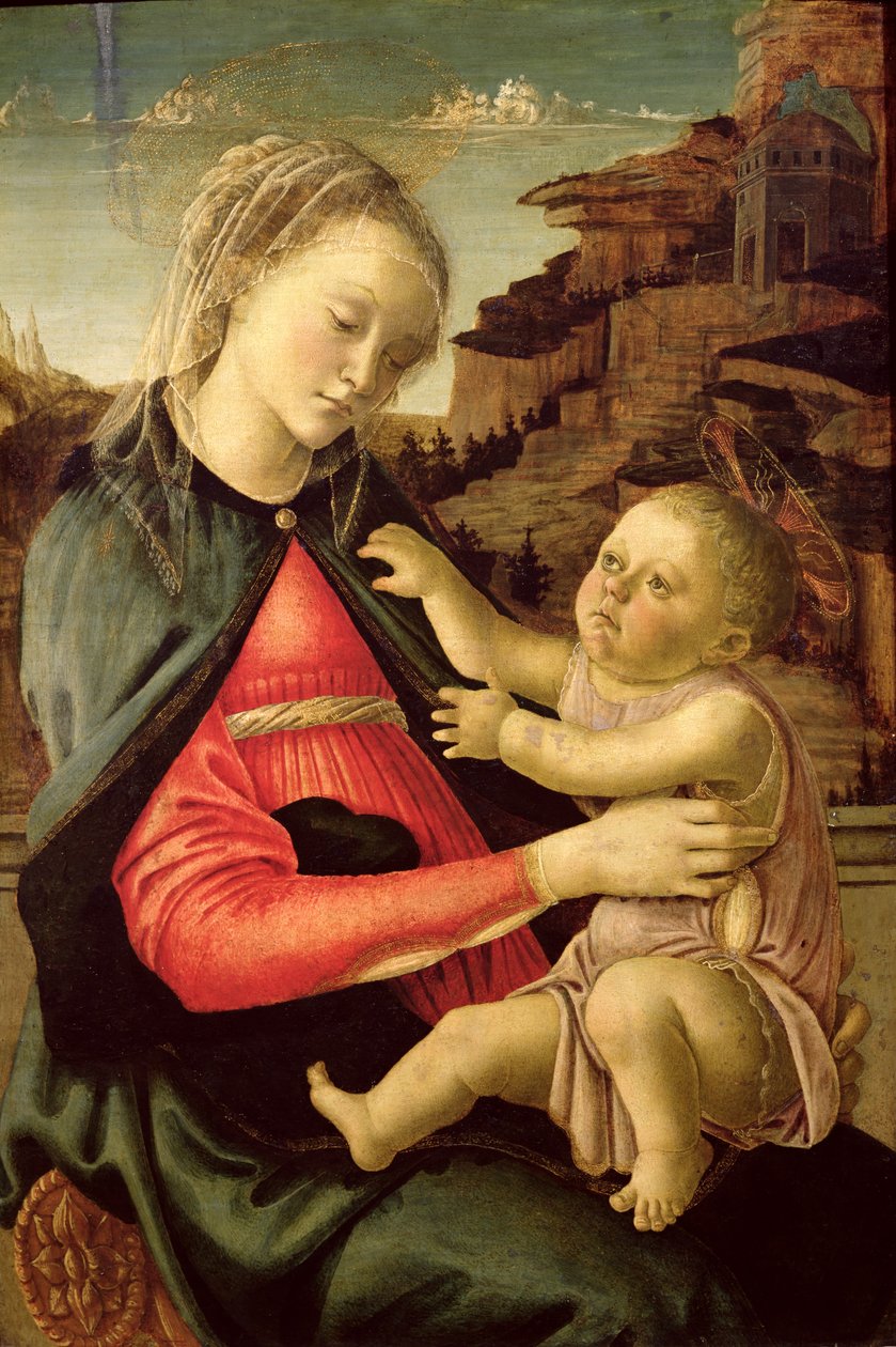 La Vergine e il Bambino (Madonna dei Guidi da Faenza) c.1465-70 da Sandro Botticelli