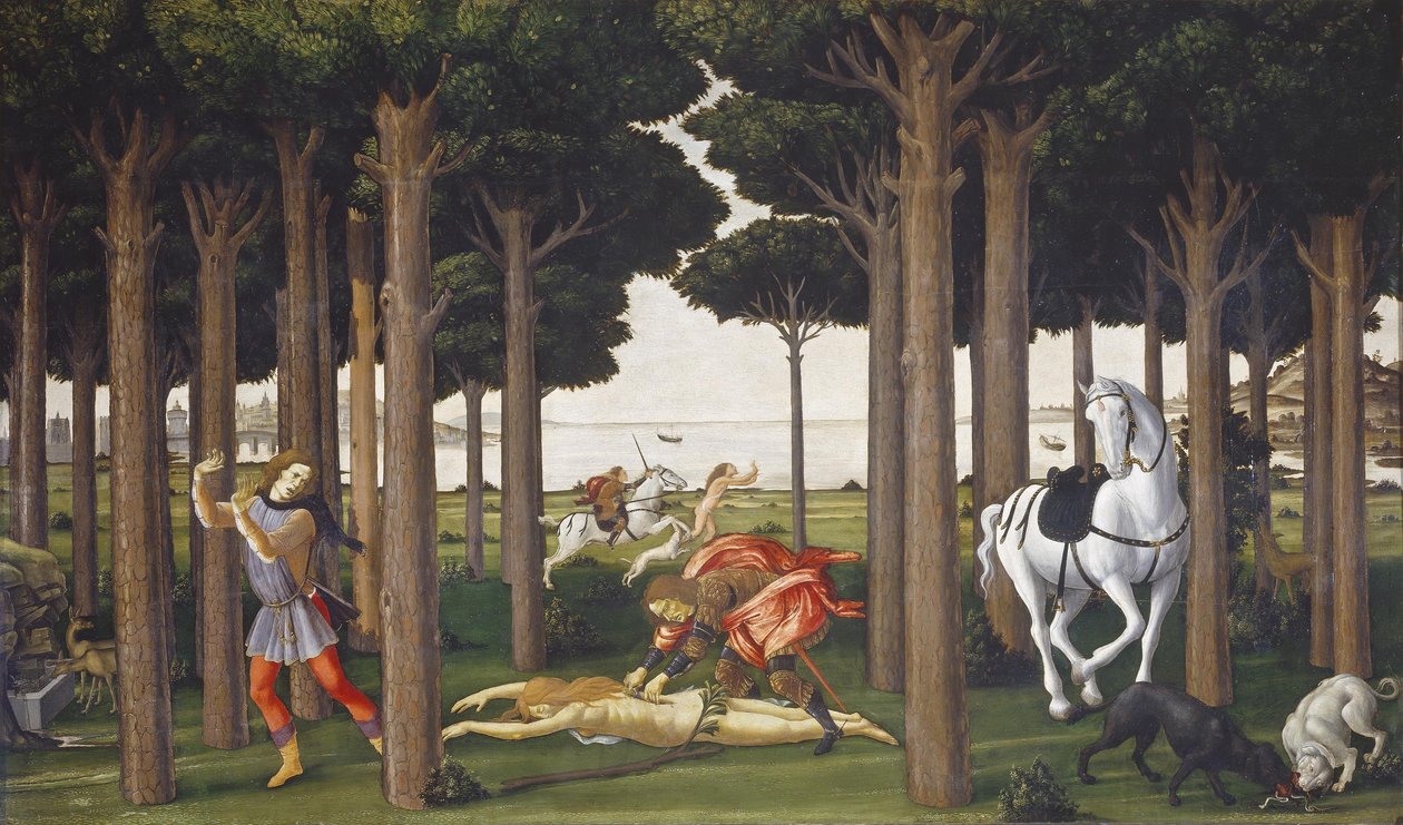 The story of Nastagio degli Honesti, panel II da Sandro Botticelli