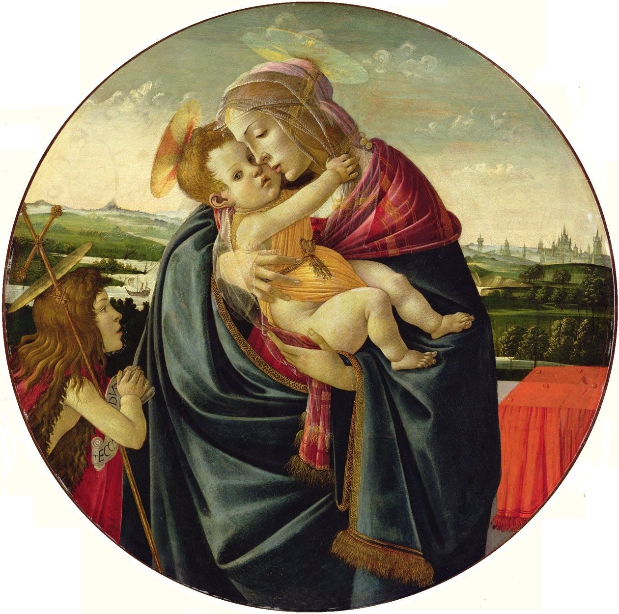 La Vergine con il Bambino e San Giovanni Battista da Sandro Botticelli