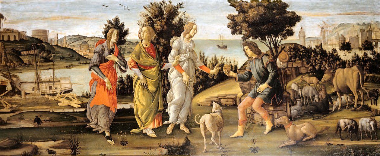 Giudizio di Parigi da Sandro Botticelli and workshop