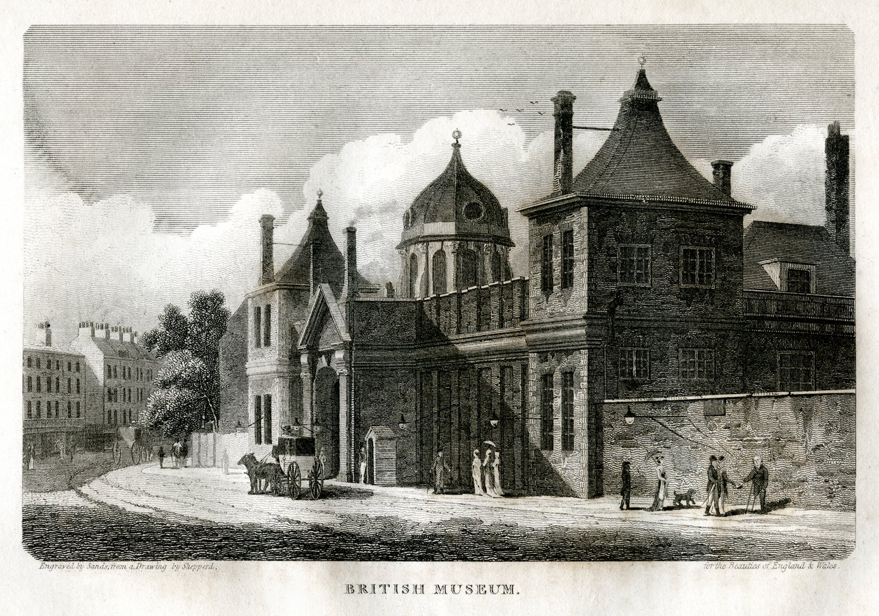 Museo Britannico, Londra, c1810 da Sands