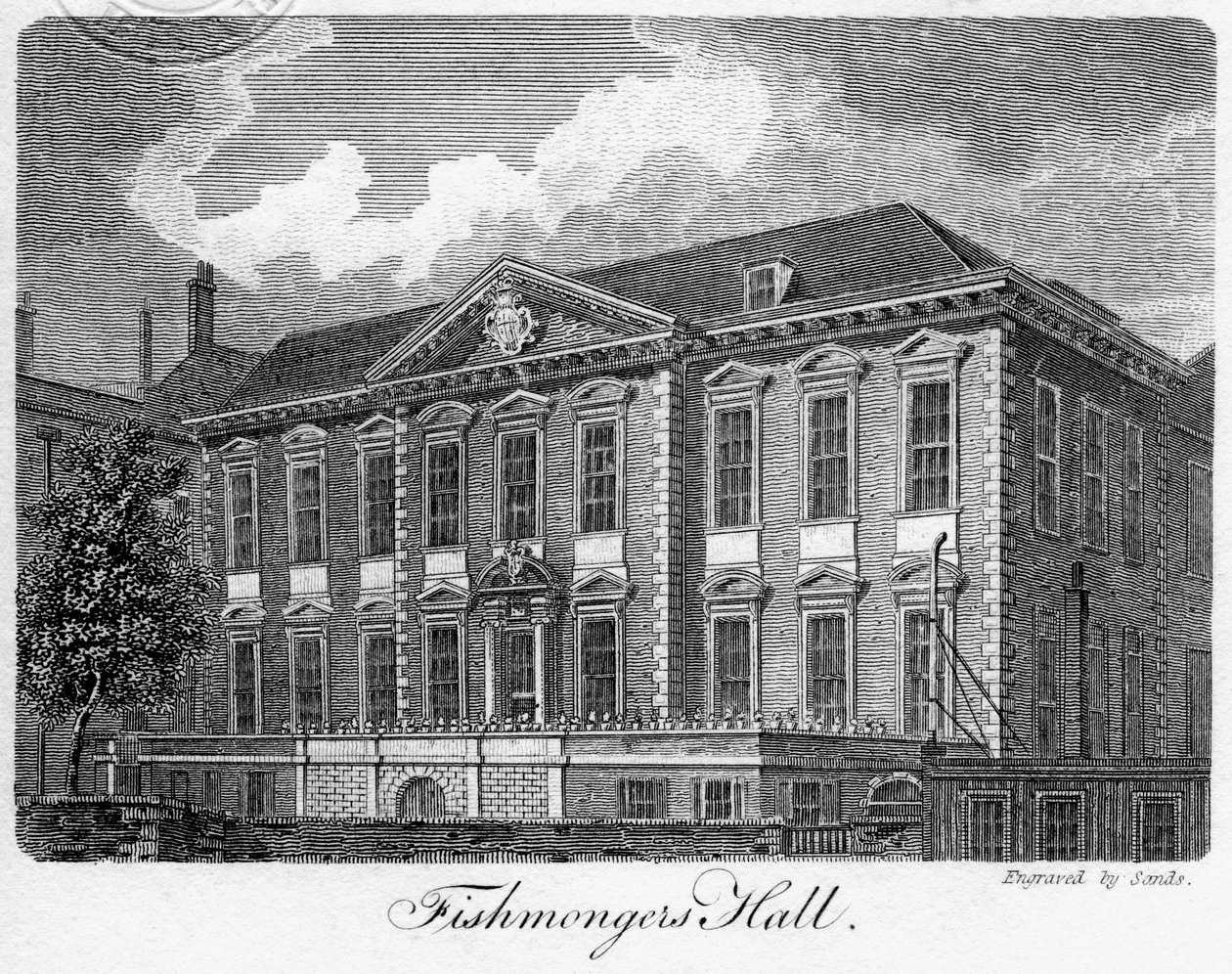 Fishmongers Hall, Città di Londra, 1811 da Sands