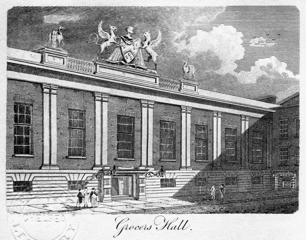 Grocers Hall, Città di Londra, 1811 da Sands