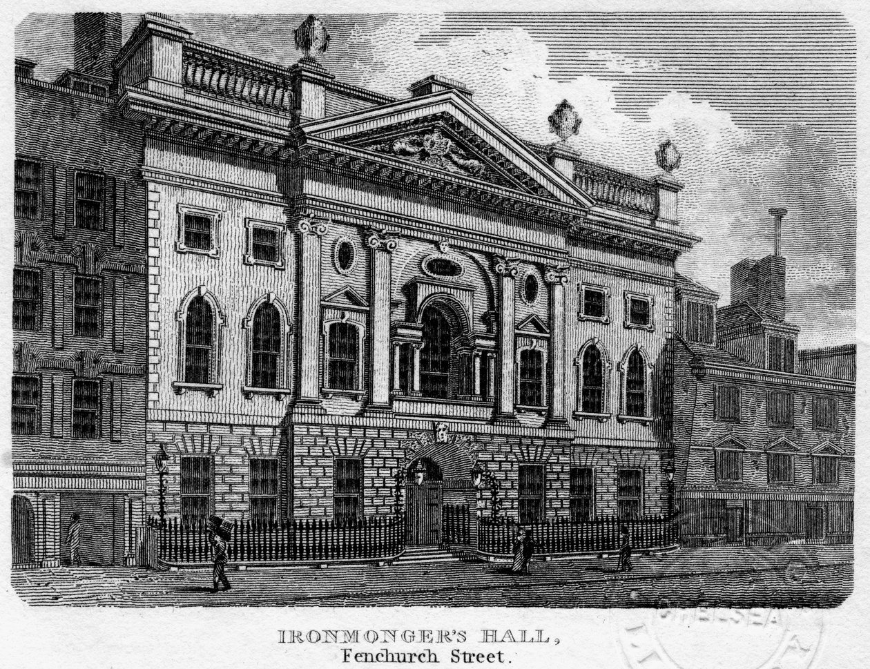 Ironmongers Hall, Fenchurch Street, Città di Londra, 1812 da Sands