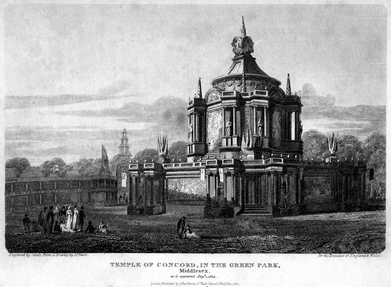 Tempio della Concordia, Green Park, Westminster, Londra da Sands