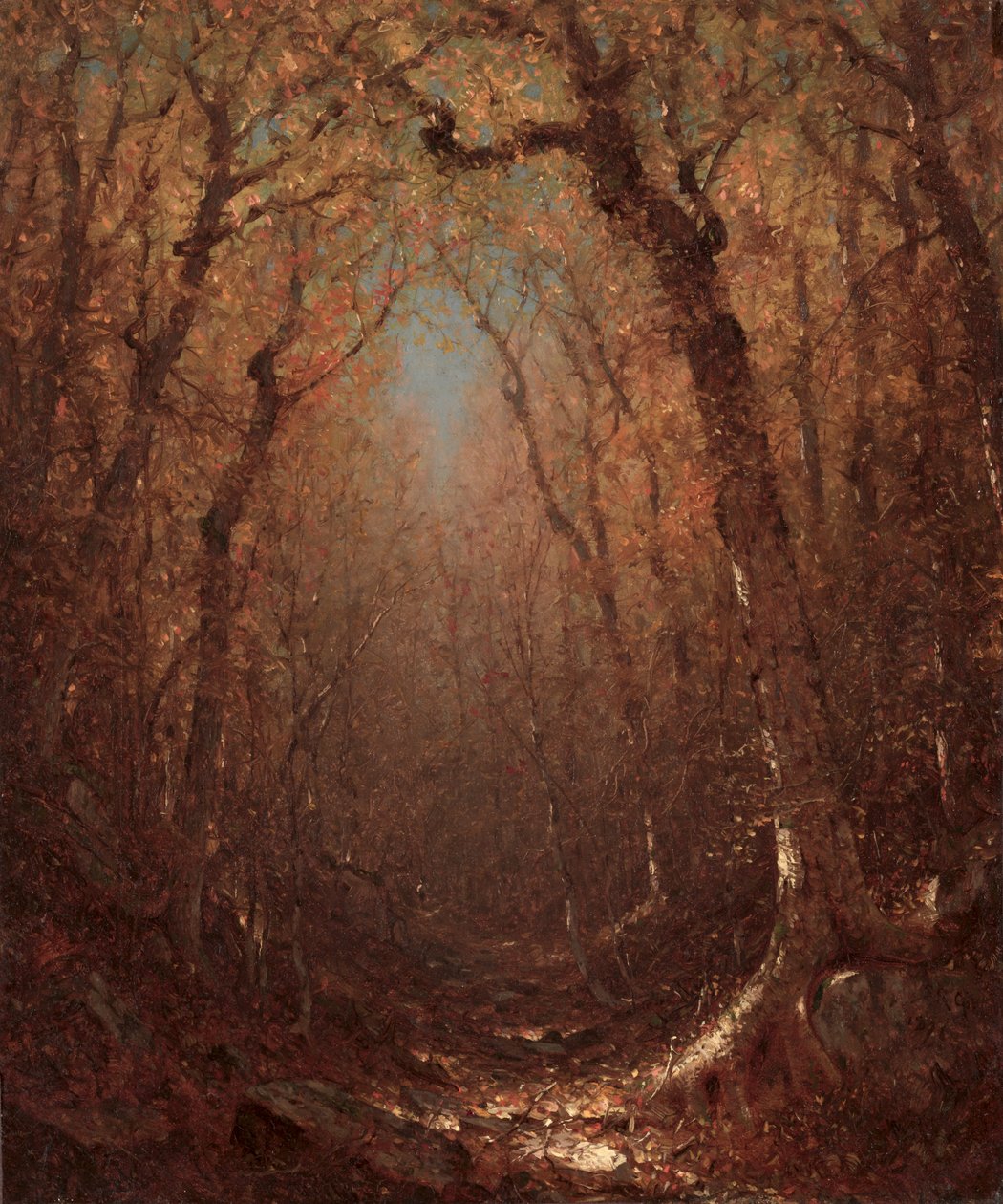 Autunno, un sentiero nel bosco, 1876 da Sanford Robinson Gifford