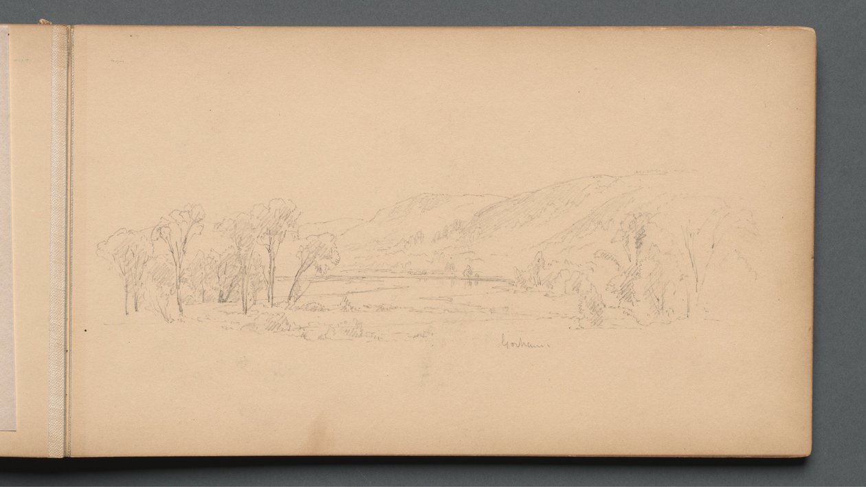 Taccuino, pagina 06: "Gorham" (Maine) da Sanford Robinson Gifford