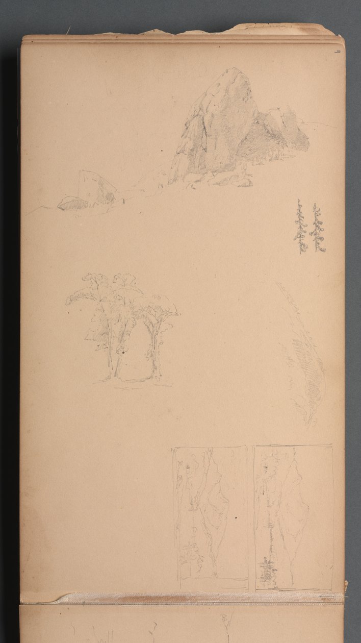 Taccuino, pagina 09: Montagne e rocce da Sanford Robinson Gifford