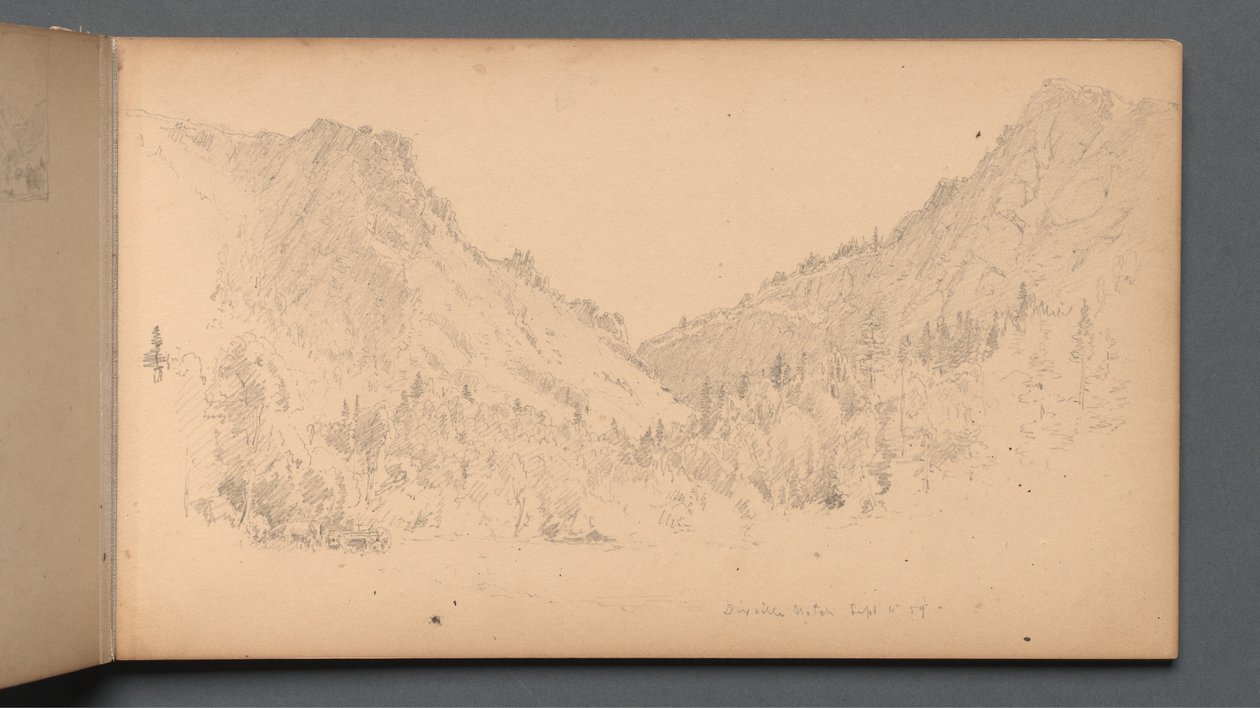 Taccuino degli schizzi, pagina 18: "Dixville Notch, 4 settembre 89". da Sanford Robinson Gifford