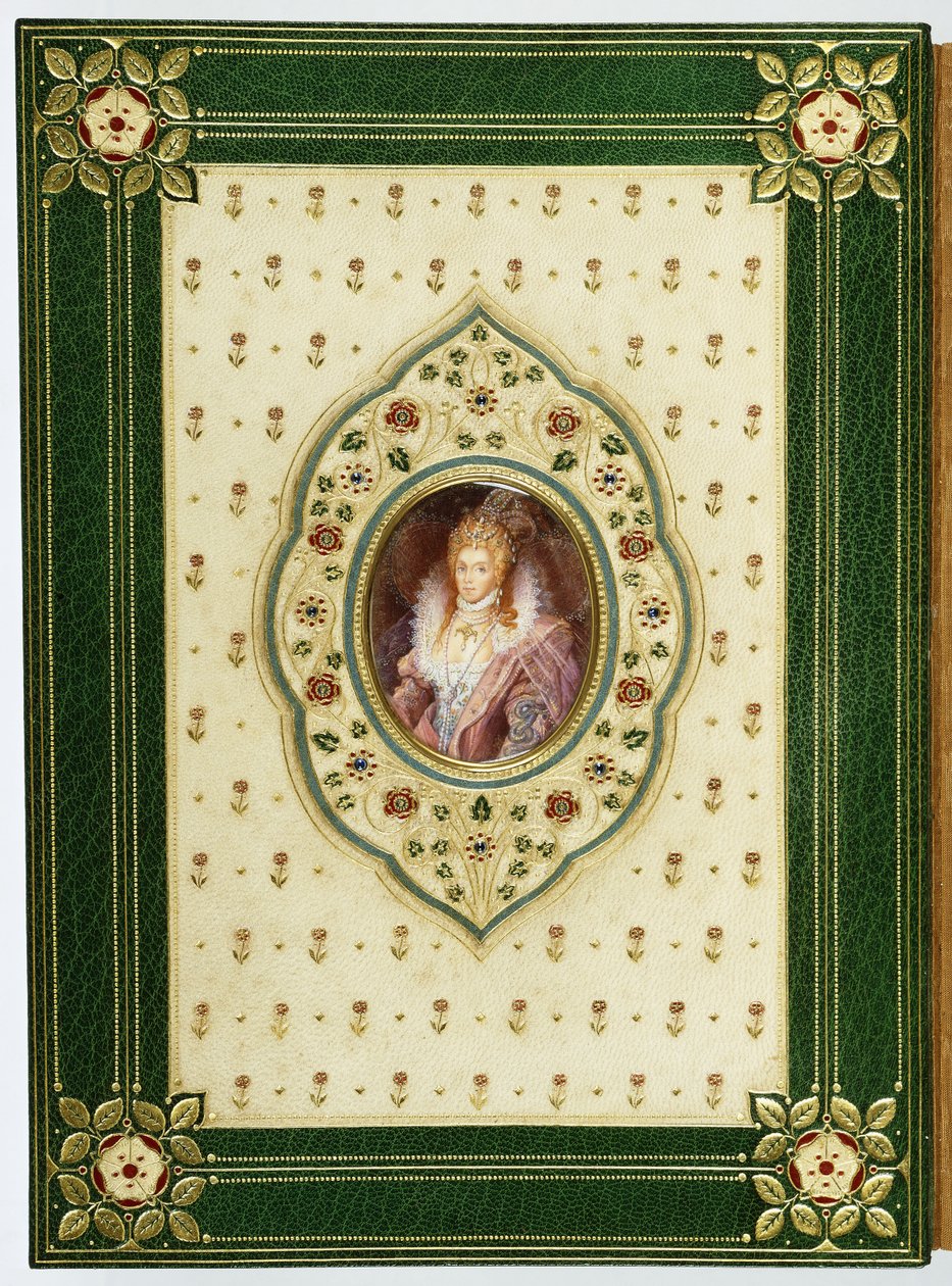 Ritratto ovale della regina Elisabetta I da Sangorski and Sutcliffe