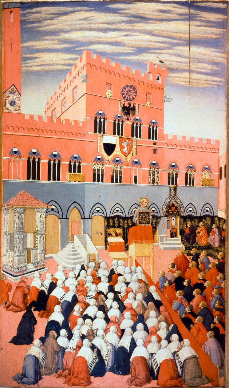 La predicazione di Bernardino da Siena da Sano di also Ansano di Pietro di Mencio Pietro