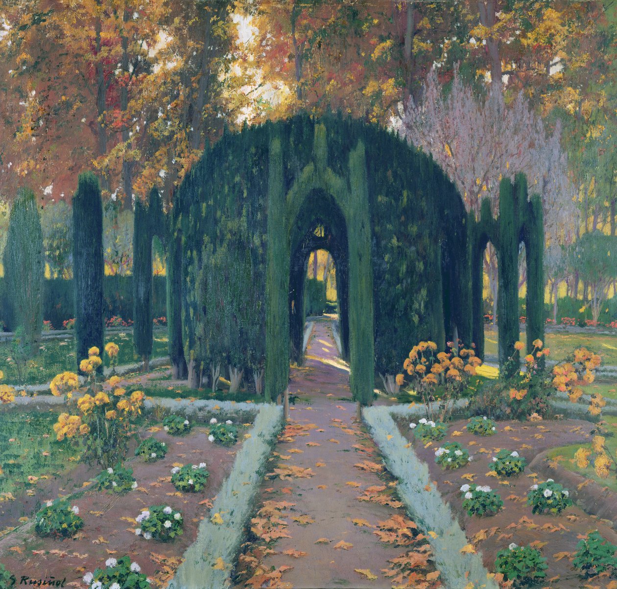 La Glorieta (Aranjuez) 1909 da Santiago Rusiñol