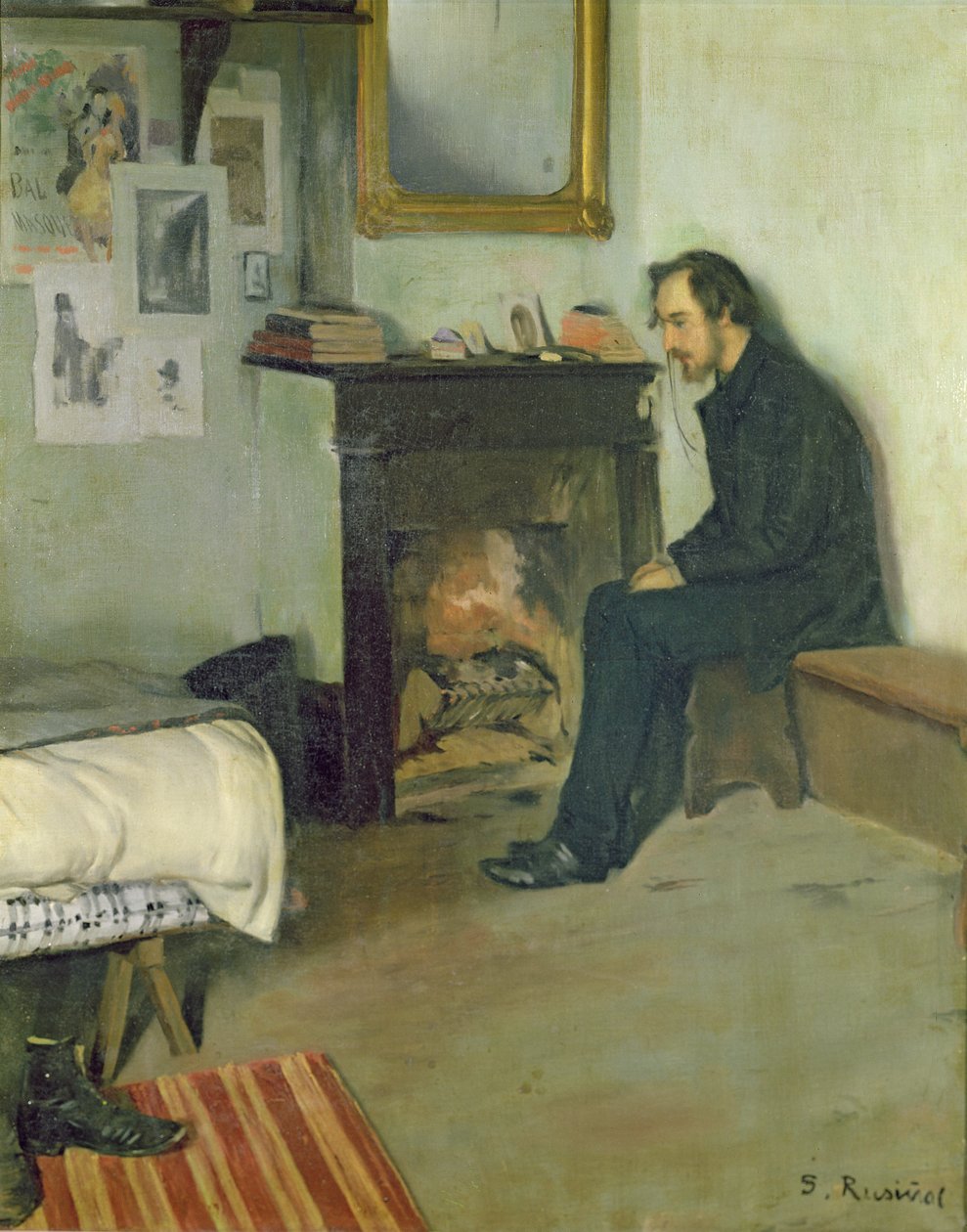 Il Boemo (ritratto di Erik Satie nel suo studio a Montmartre), 1891 da Santiago Rusiñol
