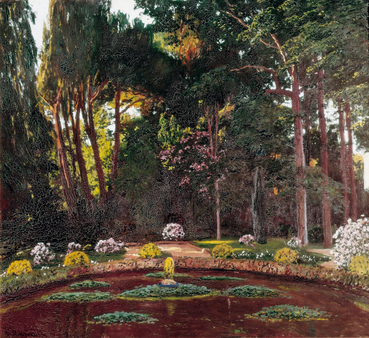 Art Nouveau "Il Giardino" (Arbucies). Dipinto di Santiago Rusinol y Prats (1861-1931) Fine XIX secolo. El Vendrell. Casa-Museo Pau Casals. da Santiago Rusinol i Prats