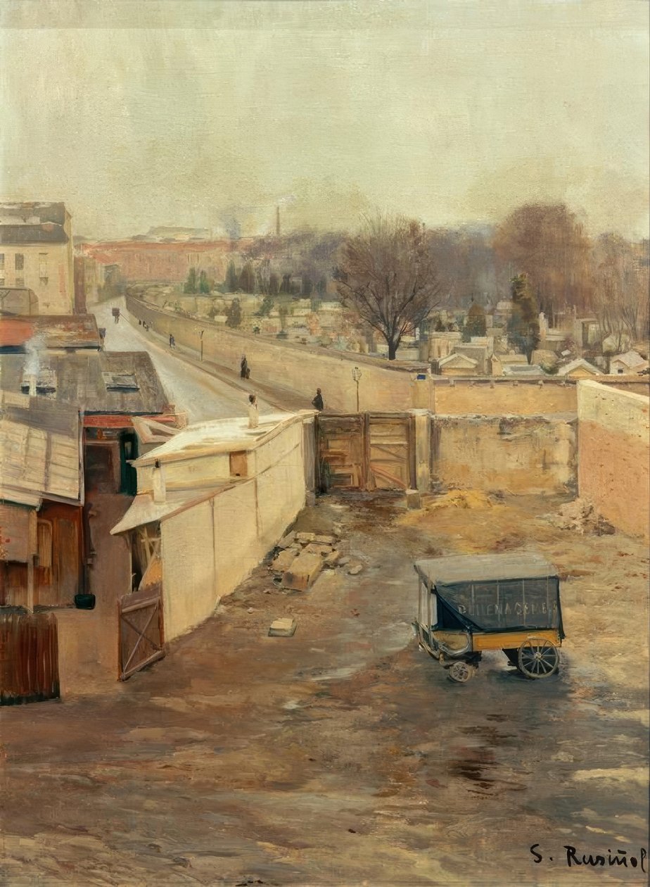 Vista del cimitero di Montmartre da Santiago Rusiñol